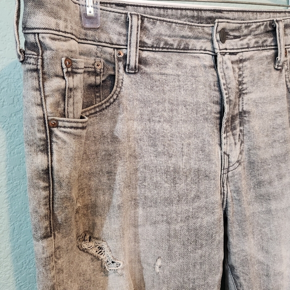 American Eagle 90s Grunge Jeans Mens 38x30 Gray Denim Cotton Stretch Mid Rise - Picture 4 of 8